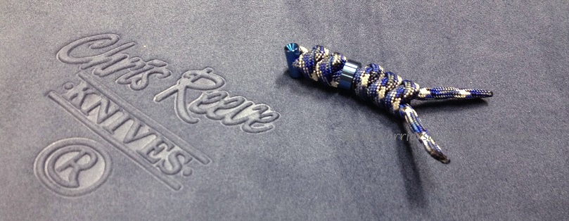 Chris Reeve Sebenza Small Lanyard, Bucky Camo, Blue Bead, S31-7015
